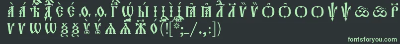 フォントOrthodox.TtIeucs8CapsР Р°Р·СЂСЏРґРѕС‡РЅС‹Р№ – 黒い背景に緑の文字